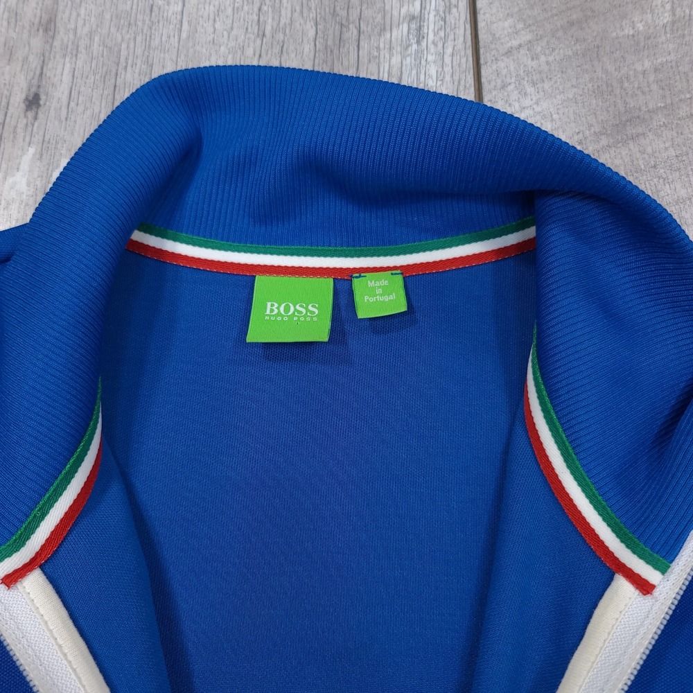 Hugo Boss Track Jacket Mens XL Blue Italy 2014 Skaz Flag Full Zip Soccer Soccer - Picture 6 of 9